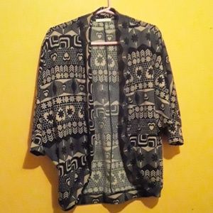 Mid waist cardigan sweater